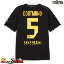 Camisa de Futebol Borussia Dortmund Ramy Bensebaini #5 Equipamento Secundário 2026-27 Manga Curta